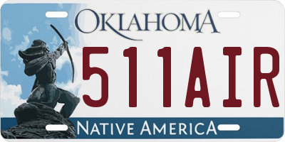 OK license plate 511AIR