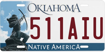 OK license plate 511AIU
