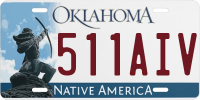 OK license plate 511AIV