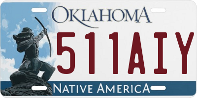 OK license plate 511AIY