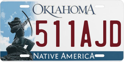 OK license plate 511AJD