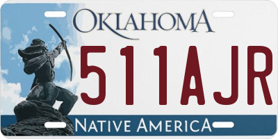 OK license plate 511AJR