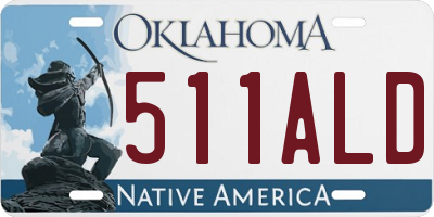 OK license plate 511ALD