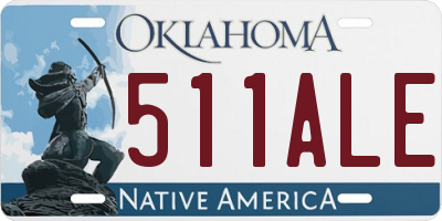 OK license plate 511ALE