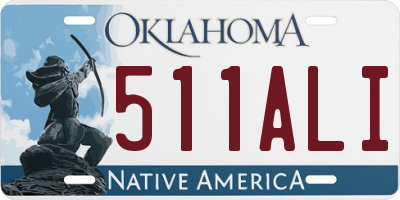 OK license plate 511ALI
