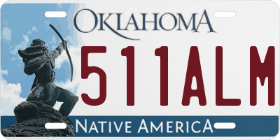 OK license plate 511ALM