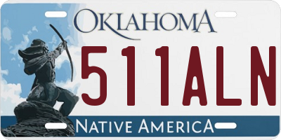 OK license plate 511ALN
