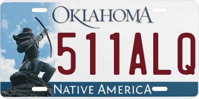 OK license plate 511ALQ