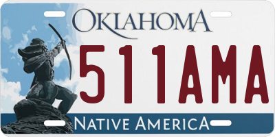 OK license plate 511AMA