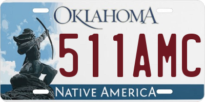 OK license plate 511AMC