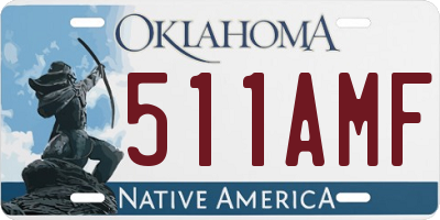 OK license plate 511AMF