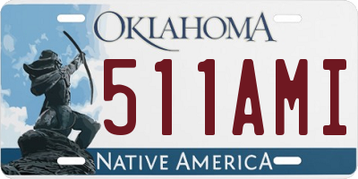 OK license plate 511AMI