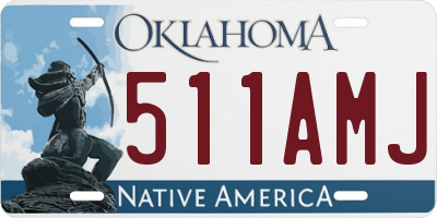 OK license plate 511AMJ