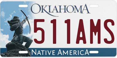 OK license plate 511AMS