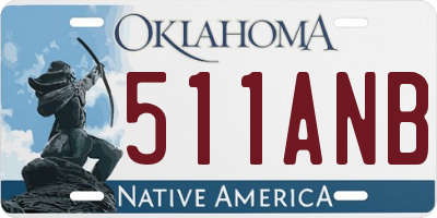 OK license plate 511ANB