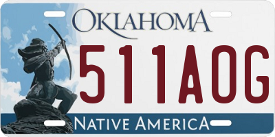 OK license plate 511AOG