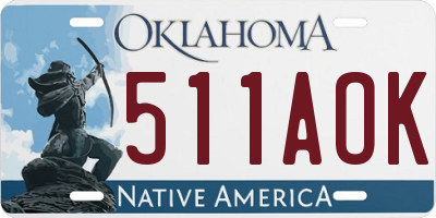 OK license plate 511AOK
