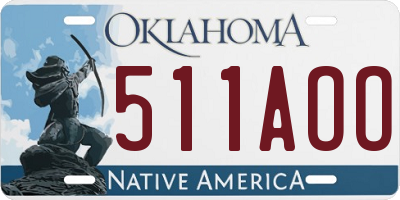 OK license plate 511AOO