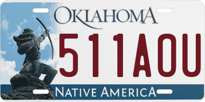 OK license plate 511AOU