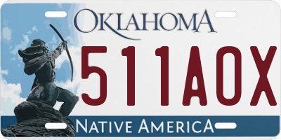 OK license plate 511AOX
