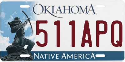 OK license plate 511APQ