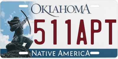 OK license plate 511APT