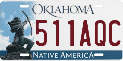 OK license plate 511AQC