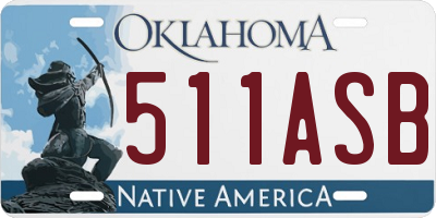 OK license plate 511ASB
