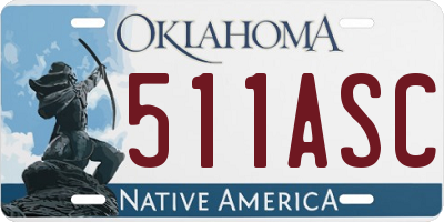OK license plate 511ASC