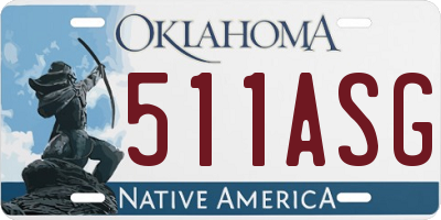 OK license plate 511ASG