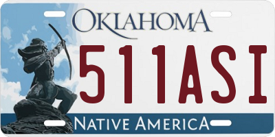 OK license plate 511ASI