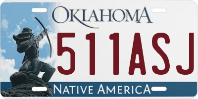 OK license plate 511ASJ