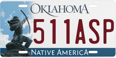 OK license plate 511ASP
