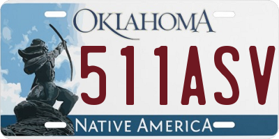 OK license plate 511ASV