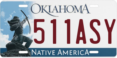 OK license plate 511ASY
