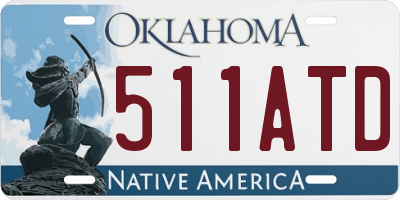 OK license plate 511ATD