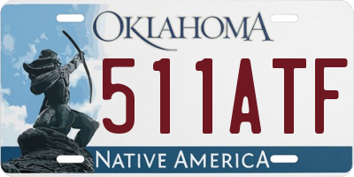 OK license plate 511ATF