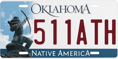 OK license plate 511ATH