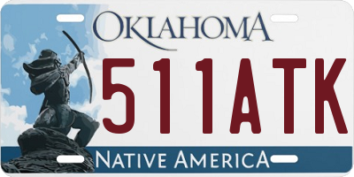 OK license plate 511ATK