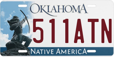 OK license plate 511ATN