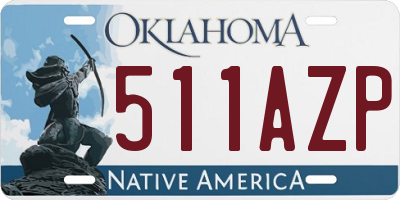 OK license plate 511AZP