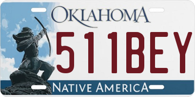 OK license plate 511BEY