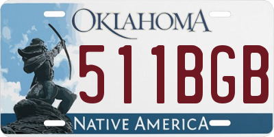 OK license plate 511BGB