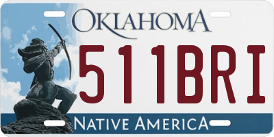 OK license plate 511BRI