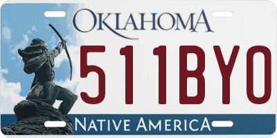 OK license plate 511BYO