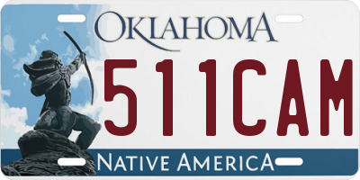 OK license plate 511CAM