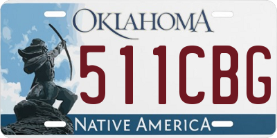 OK license plate 511CBG