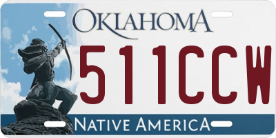 OK license plate 511CCW
