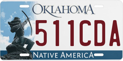 OK license plate 511CDA