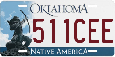 OK license plate 511CEE
